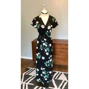 Floral Maxi Wrap Dress